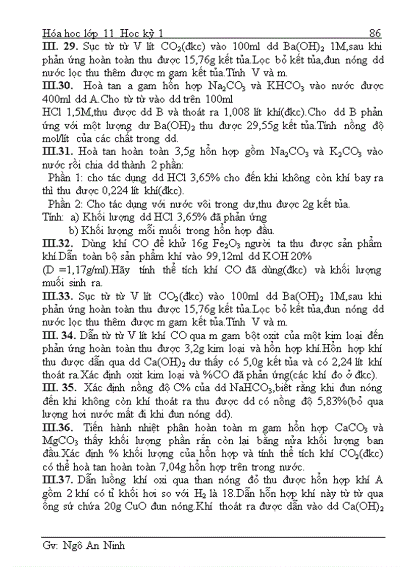 image for page Đề Cương Hóa 11 Phần Hóa Vô Cơ