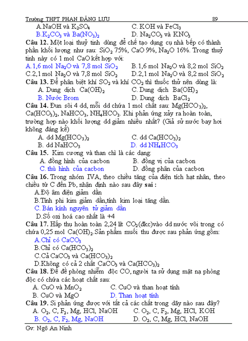 image for page Đề Cương Hóa 11 Phần Hóa Vô Cơ