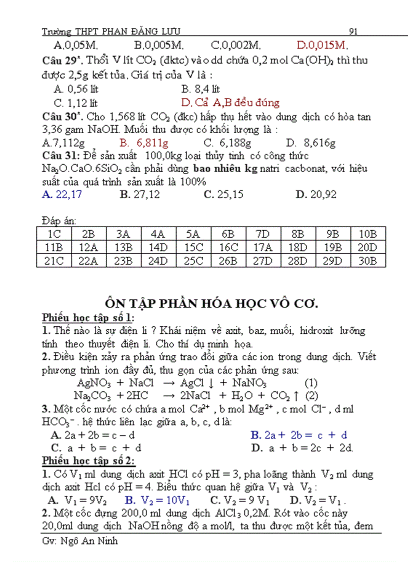 image for page Đề Cương Hóa 11 Phần Hóa Vô Cơ