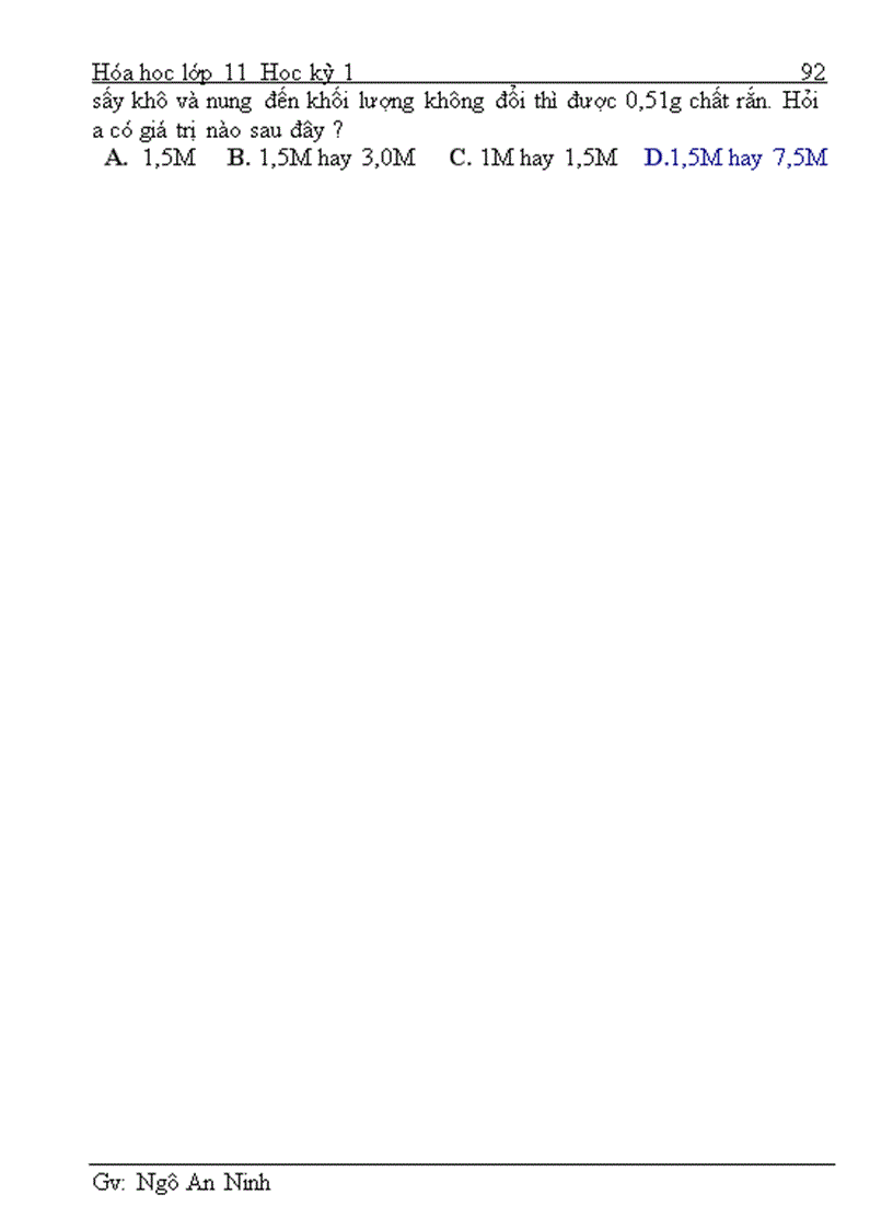 image for page Đề Cương Hóa 11 Phần Hóa Vô Cơ