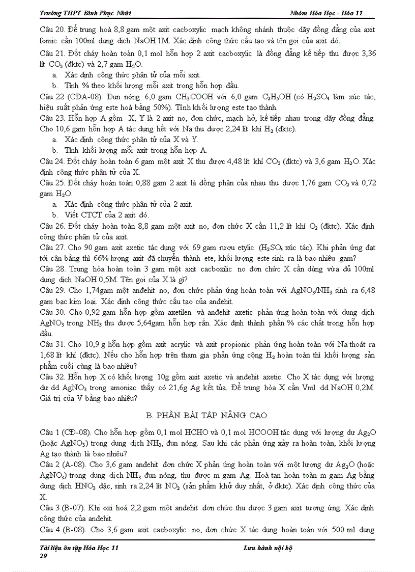 image for page De cuong on tap hóa 11 ca nam tu luan