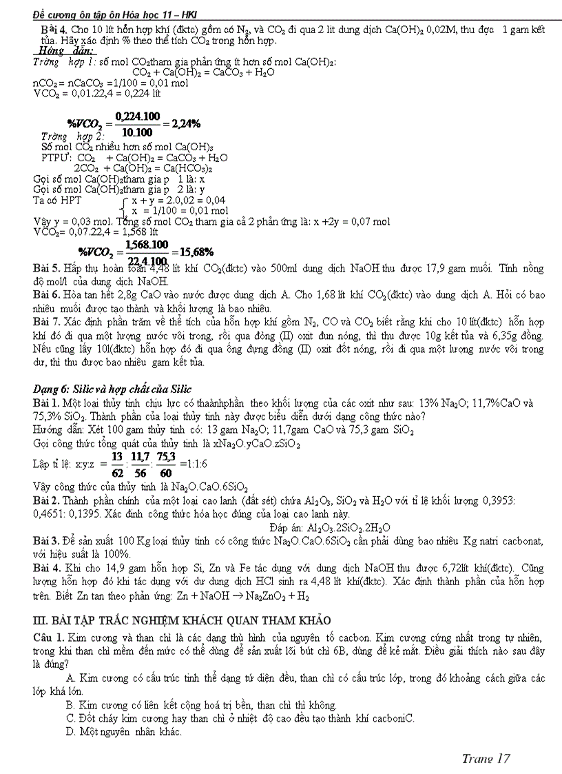 image for page Đề cương ôn tập hóa 11CB HKI