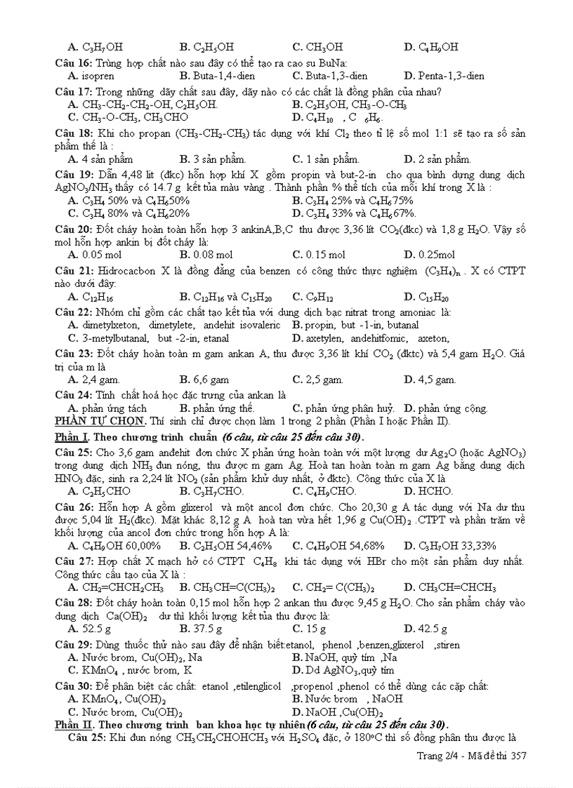 image for page Đề KT Hoá 11 HK II 1