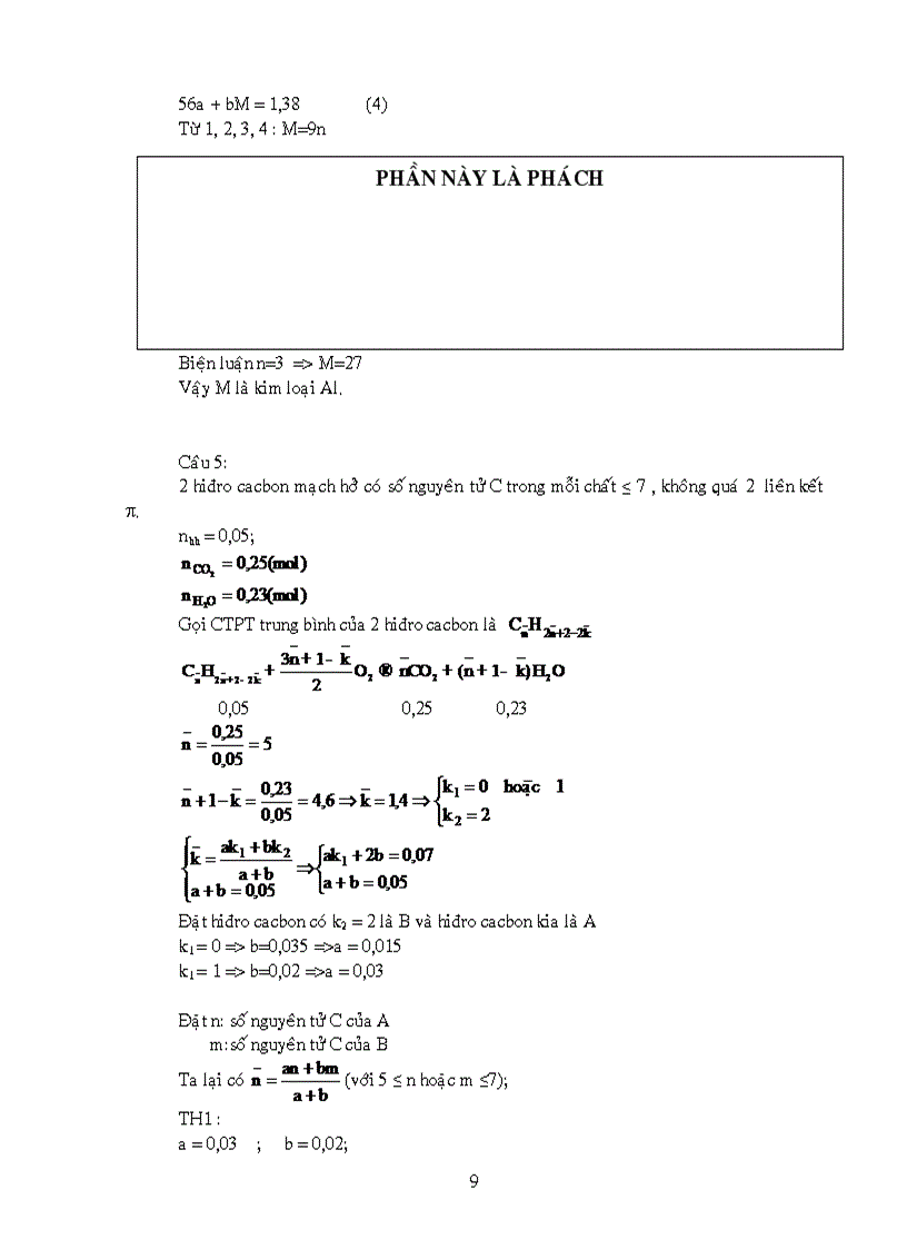 image for page Đề thi hóa 11 đáp án