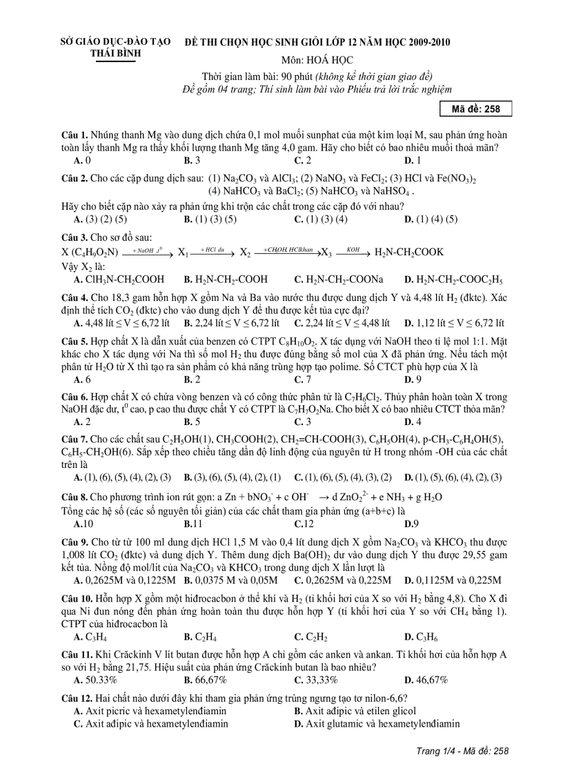 image for page Đề thi học sinh giỏi tỉnh thái bình