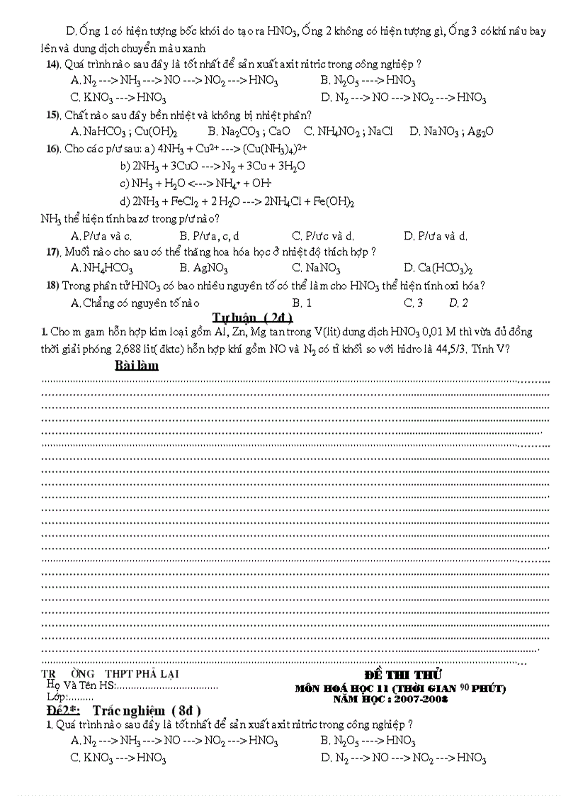 image for page Đề thi thử môn Hóa