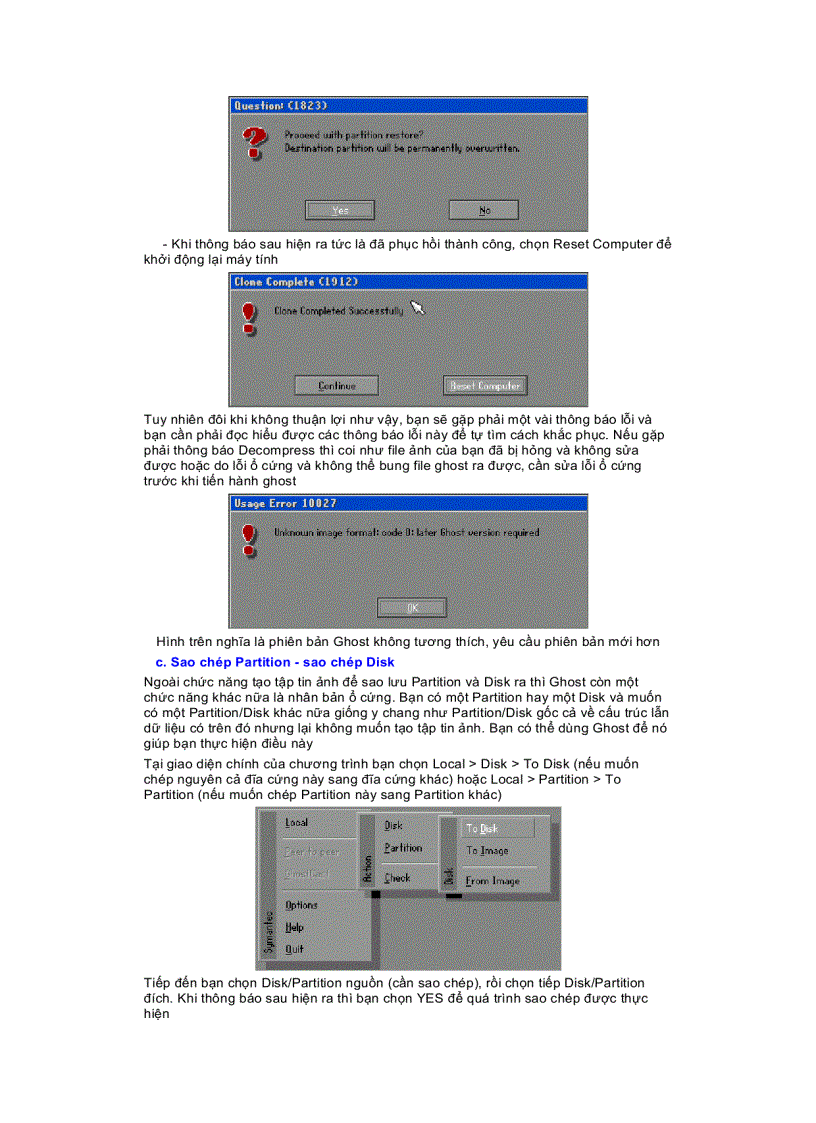 image for page Ghost chương trình sao lưu và phục hồi ổ cứng