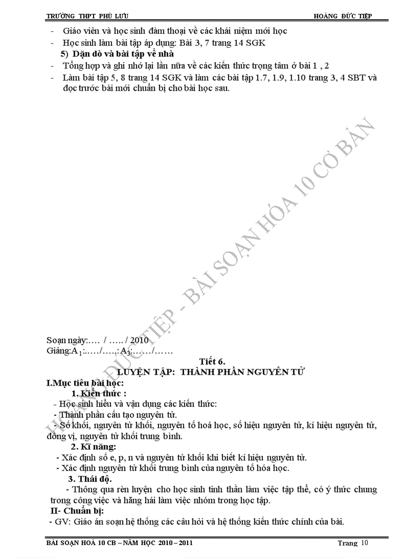 image for page Giáo án 10 dày dả đẹp