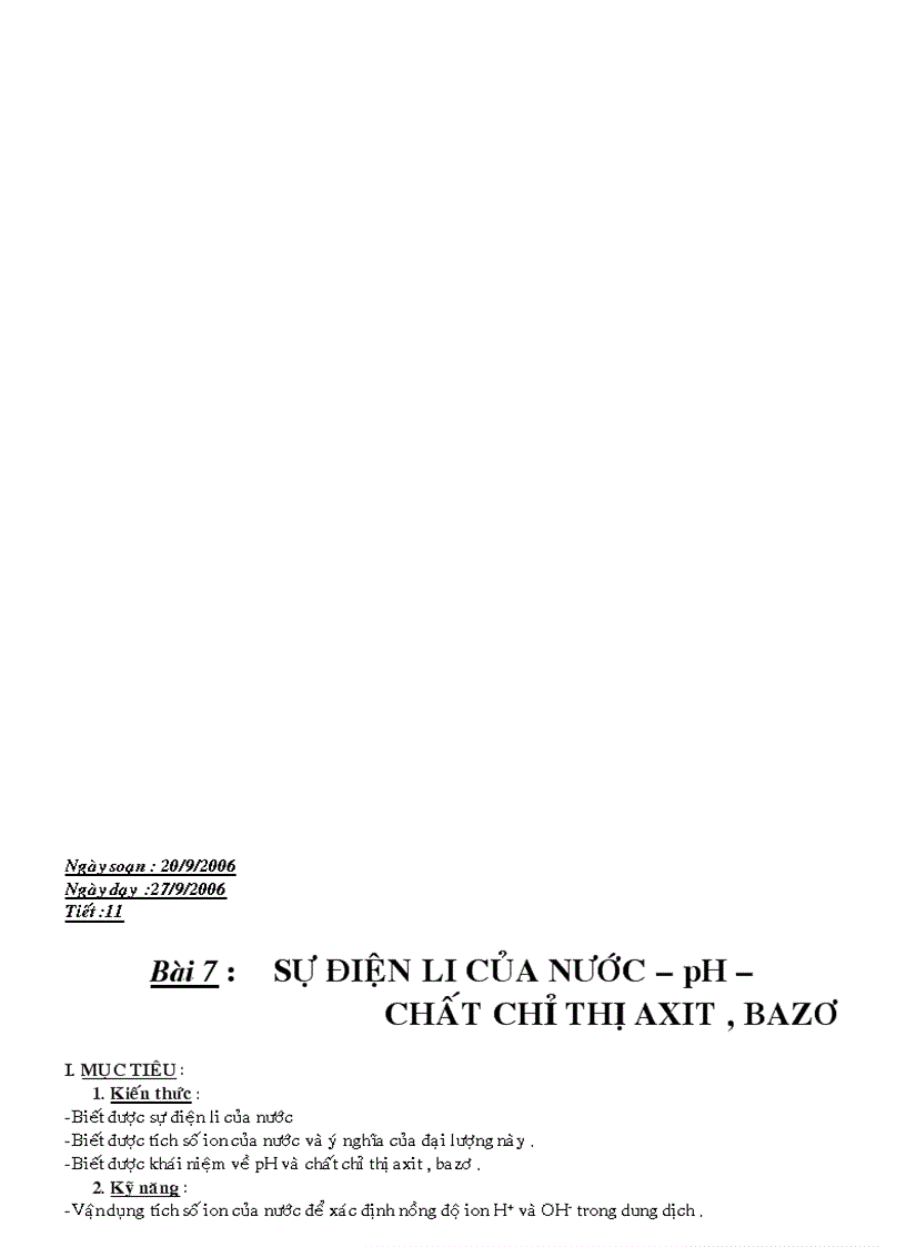 image for page Giáo án 11 NC kỳ I