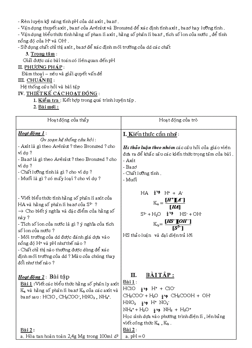 image for page Giáo án 11 NC kỳ I