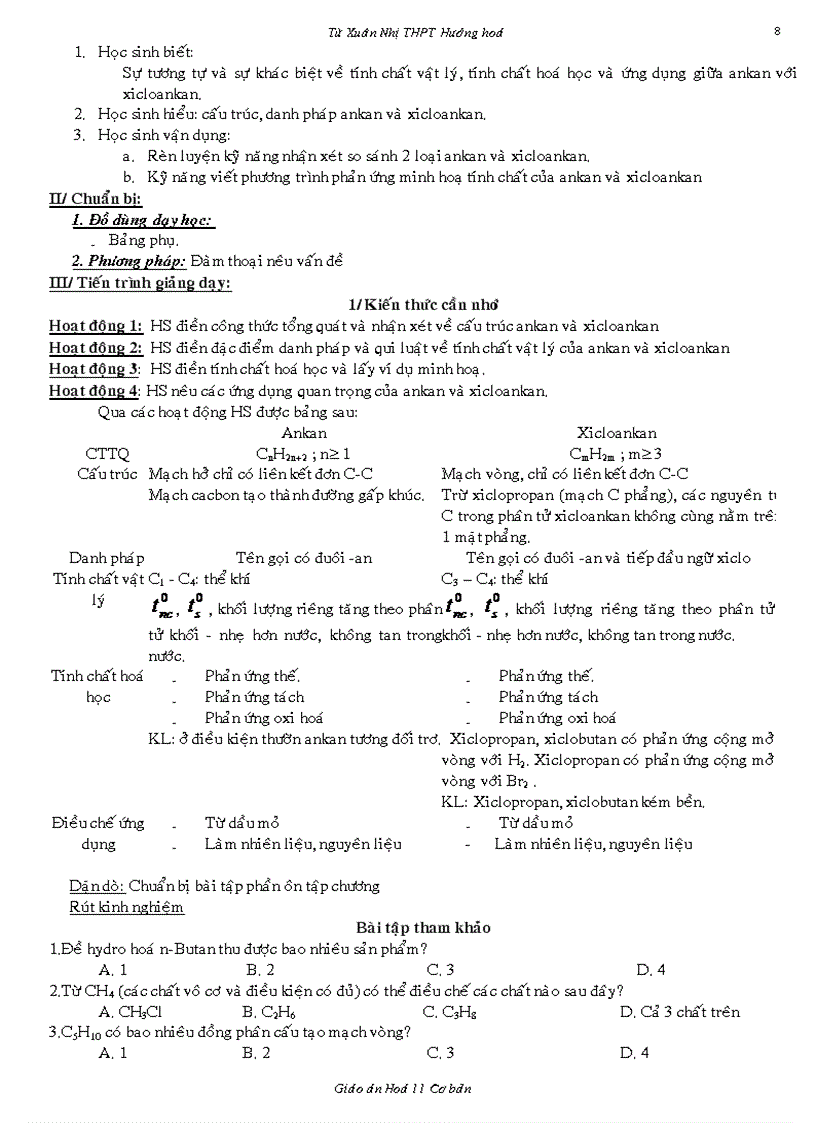 image for page Giao an 11CB bai tap chuong 5