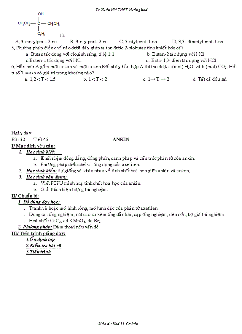 image for page Giao an 11CB bai tap chuong 6