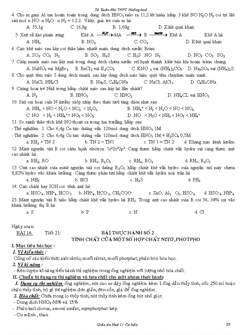 image for page Giao an 11CB bai tap chuong 2