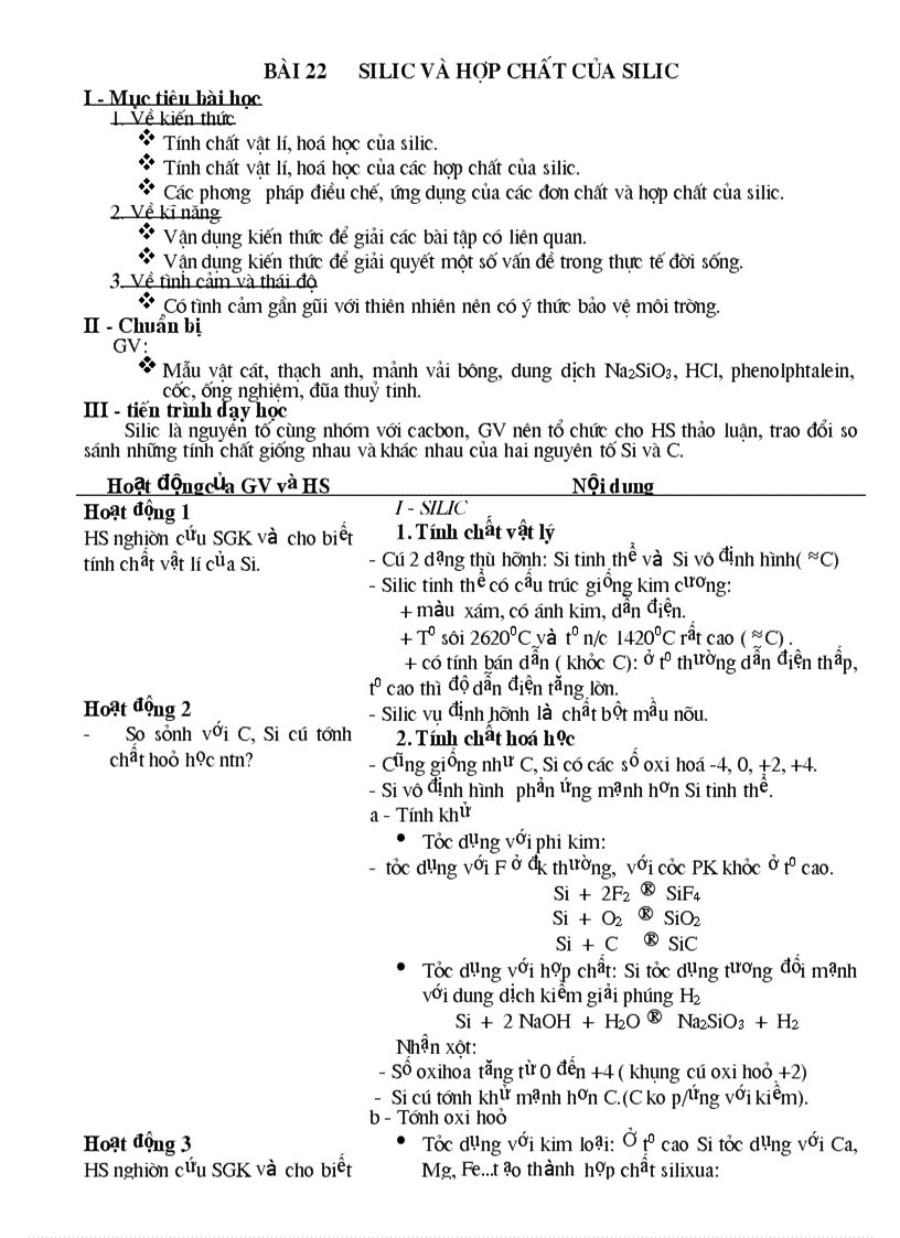 image for page Giáo án 11NC chương 3 Nhóm Cacbon