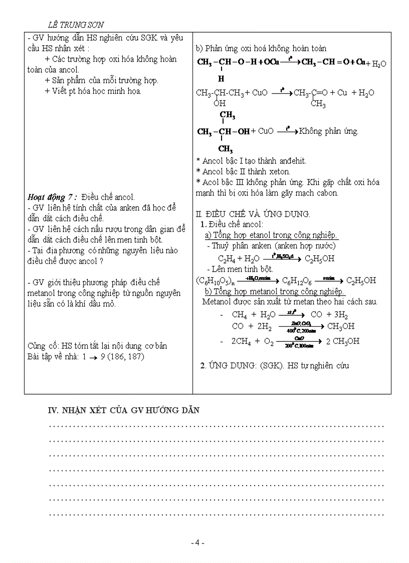 image for page Giáo án bài ANCOL