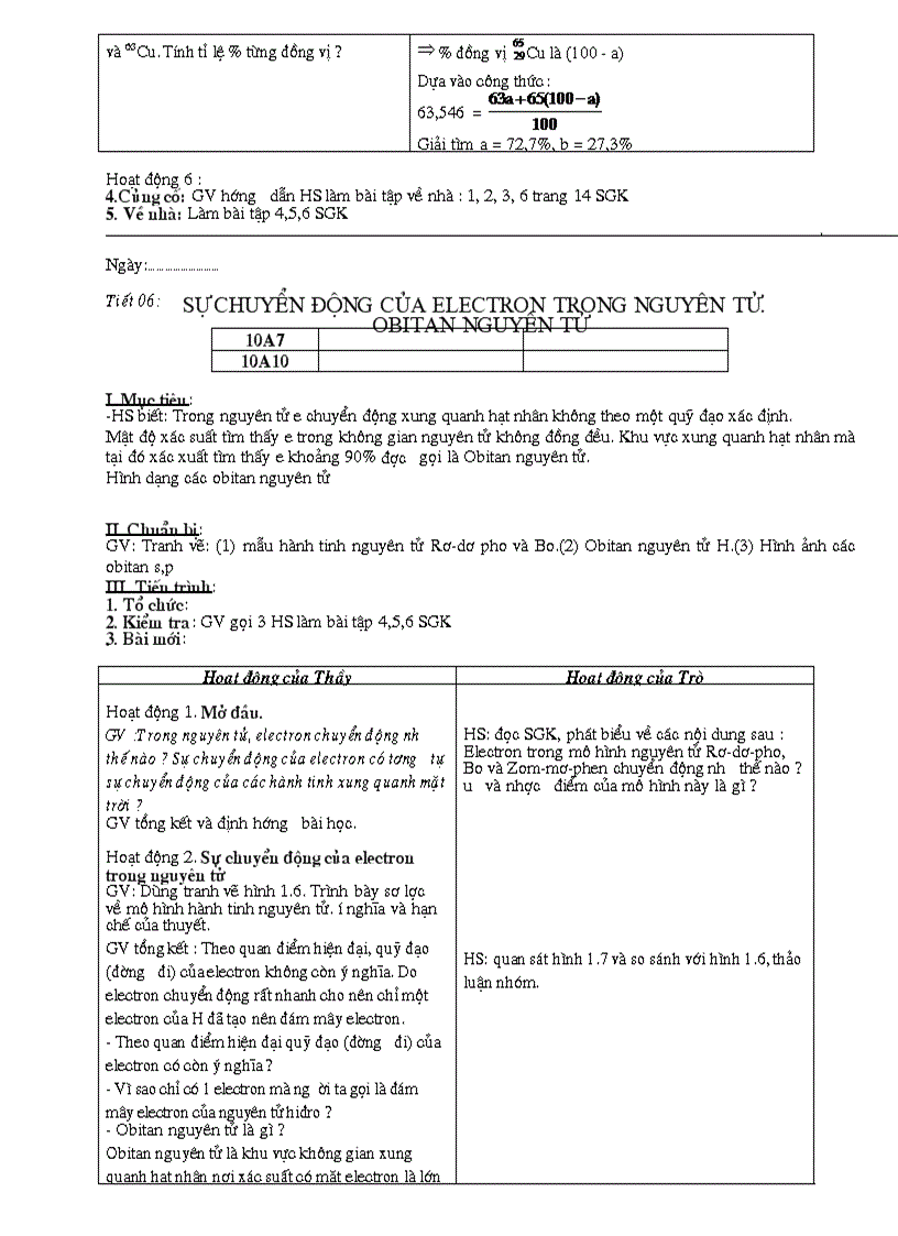 image for page Giao an hoa 10 1 NC