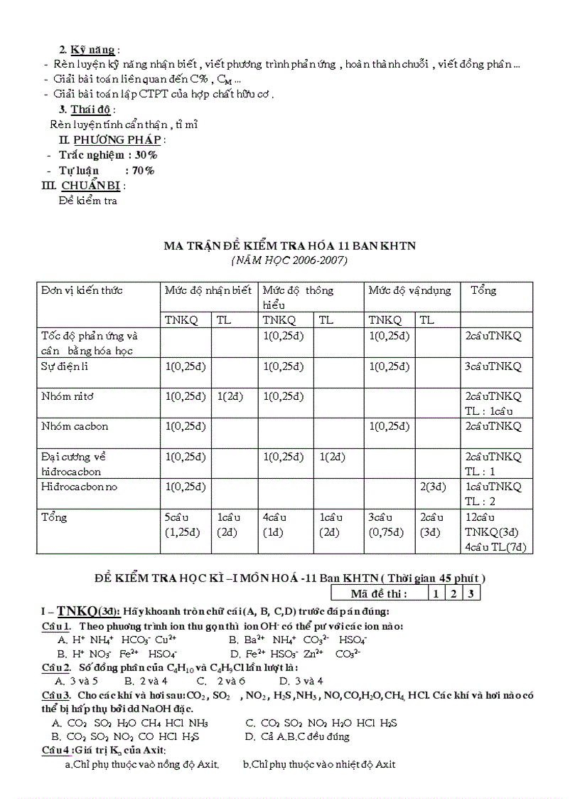 image for page Giáo án hóa 11 CB Chương 5