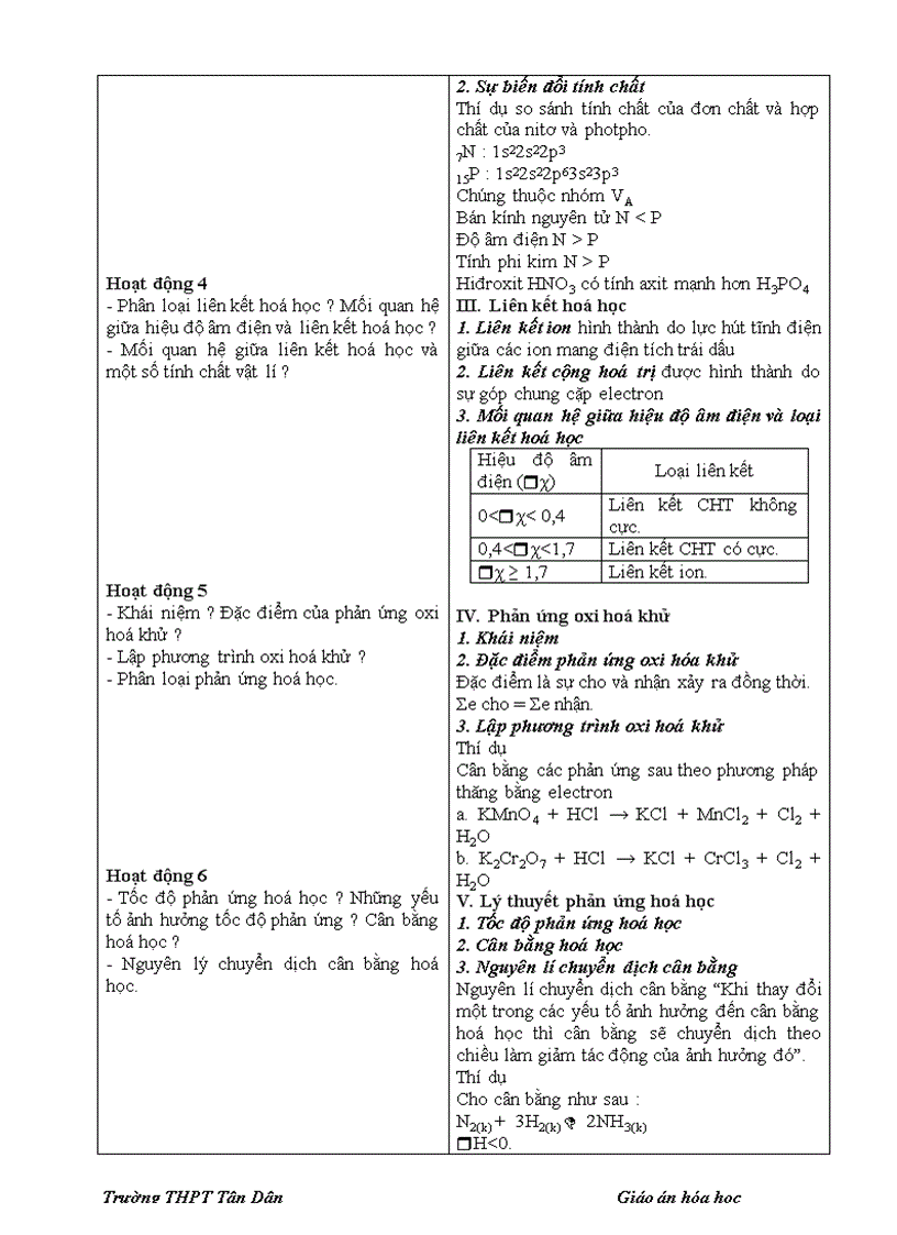 image for page Giáo án hóa học 11 hai cột