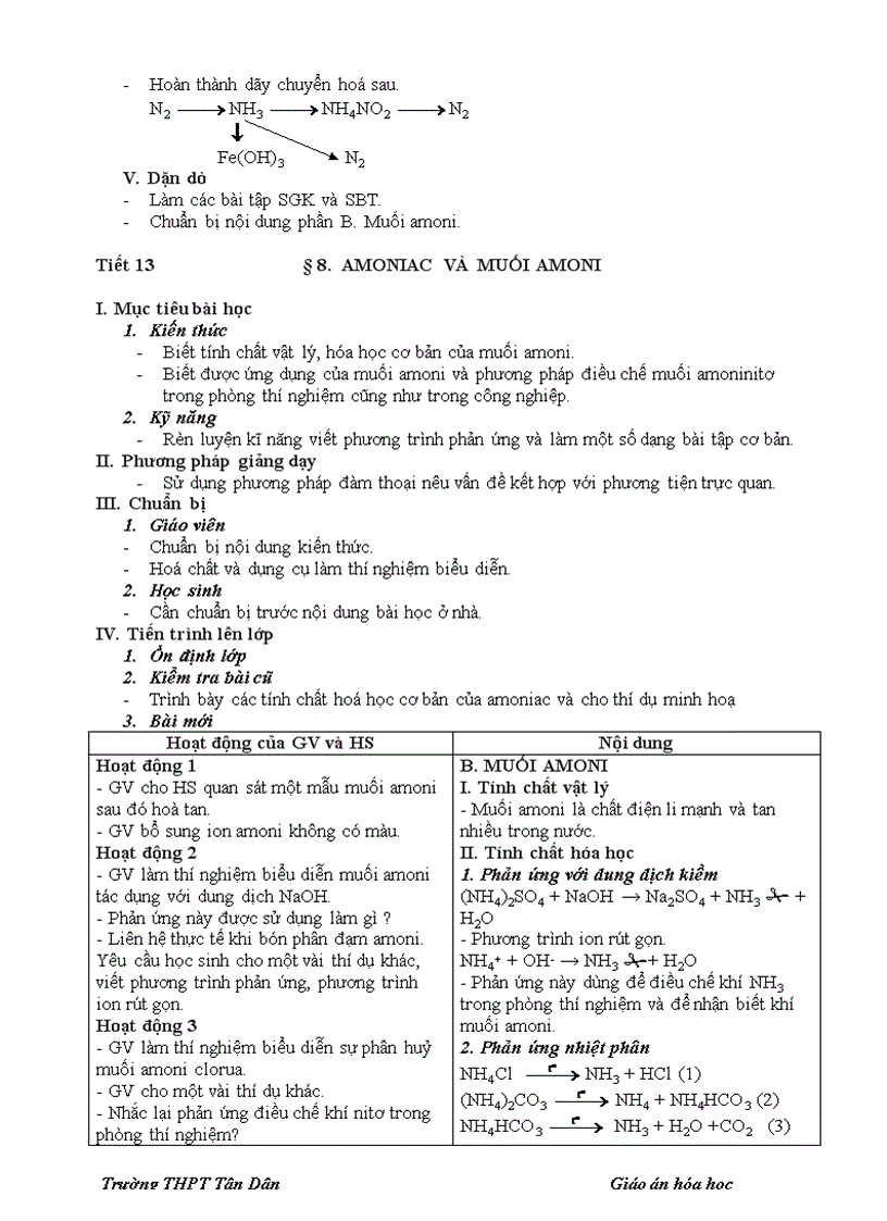 image for page Giáo án hóa học 11 hai cột