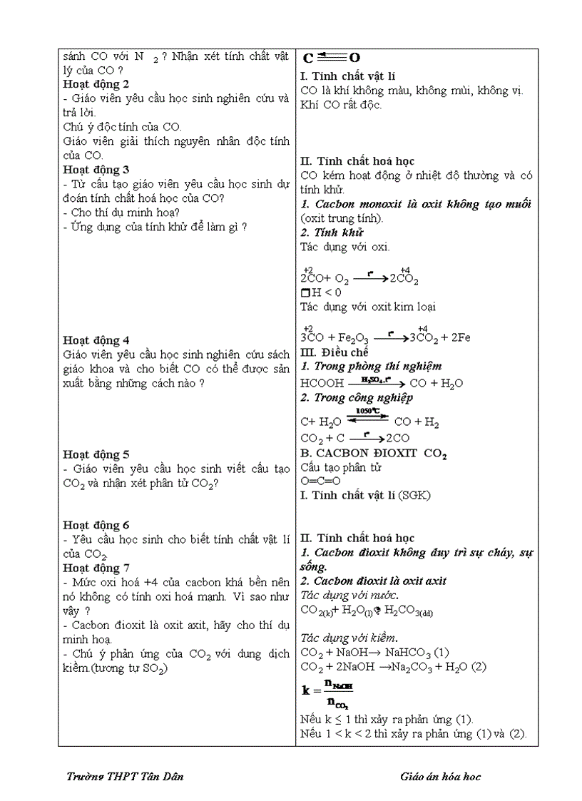 image for page Giáo án hóa học 11 hai cột