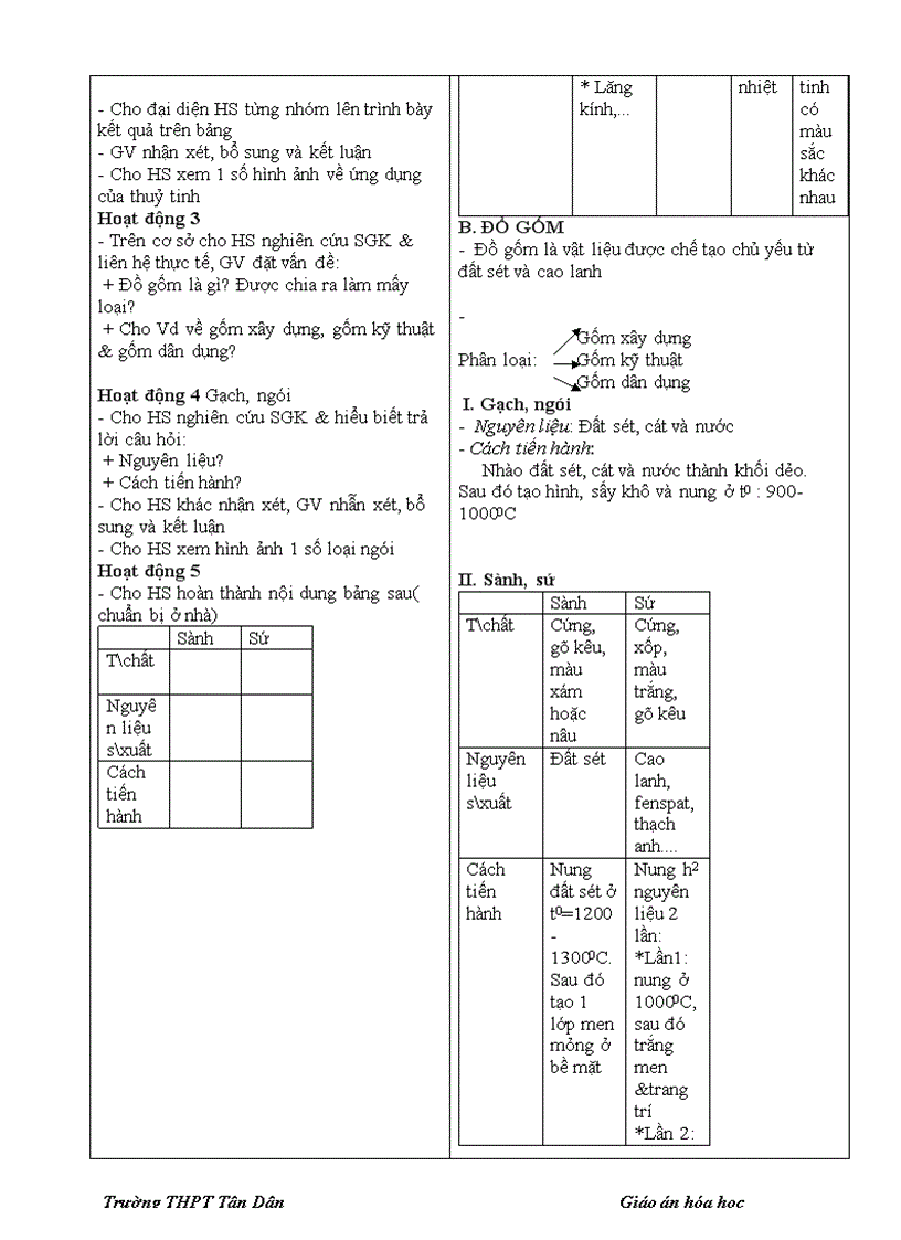 image for page Giáo án hóa học 11 hai cột