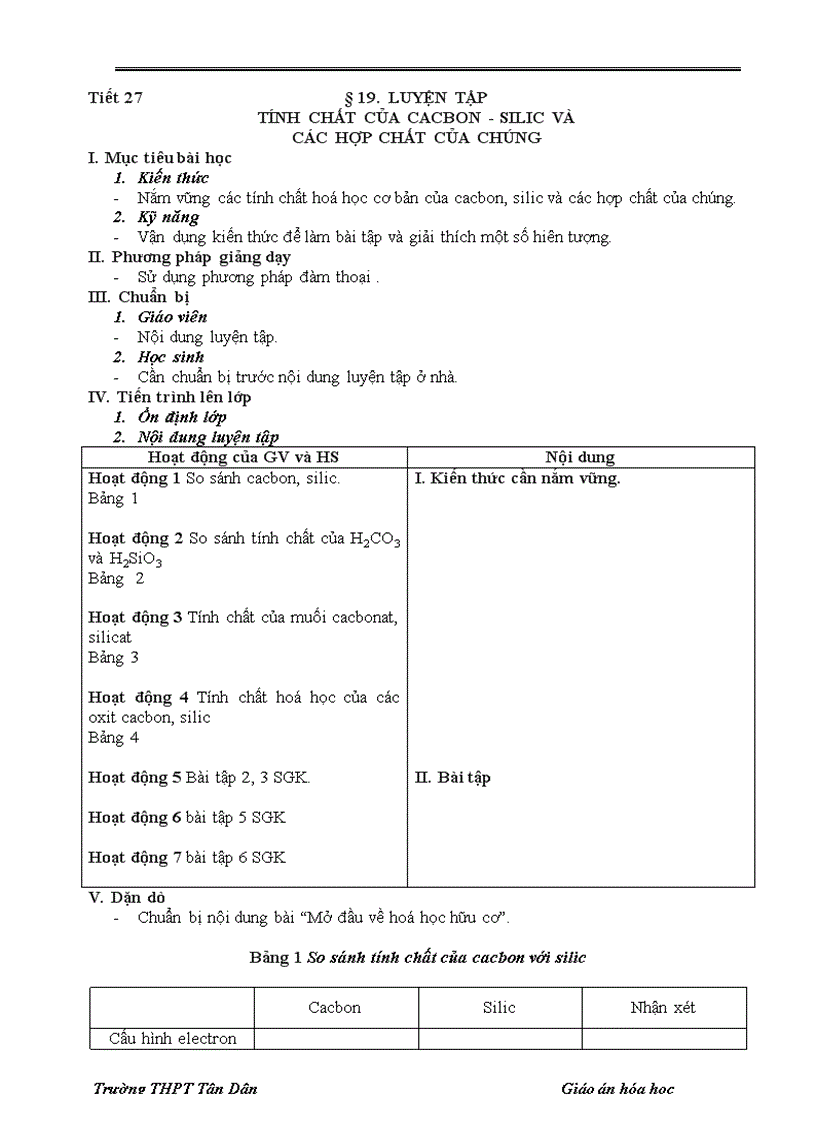 image for page Giáo án hóa học 11 hai cột