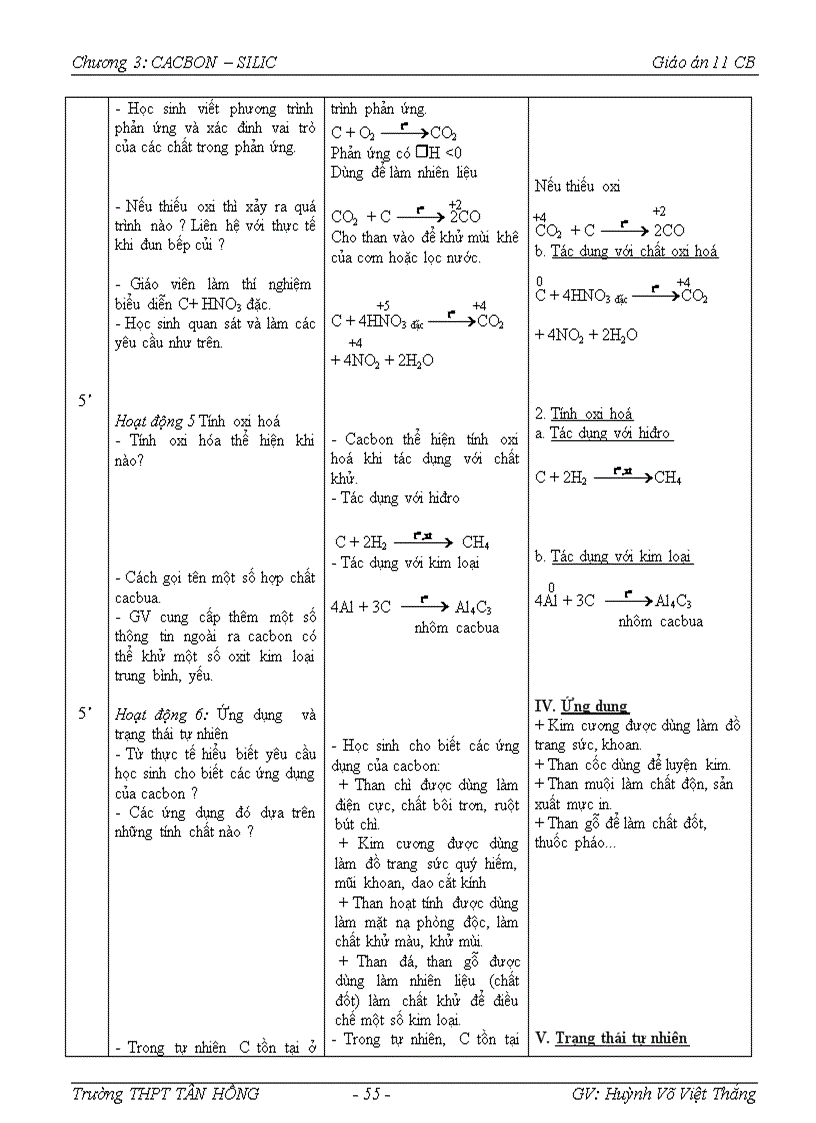 Giáo án hóa học 11CB Chương 3
