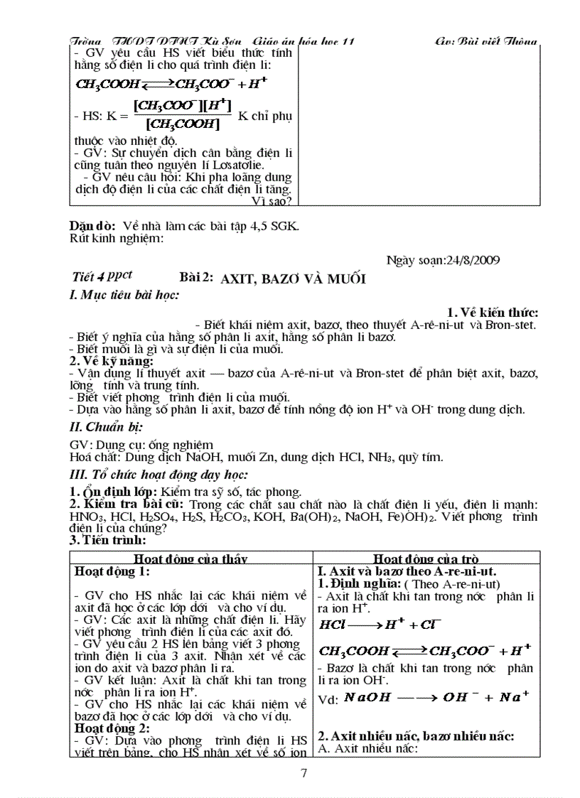 image for page Giáo án hóa học từ tiết 1 đến tiết 63 ban cơ bản