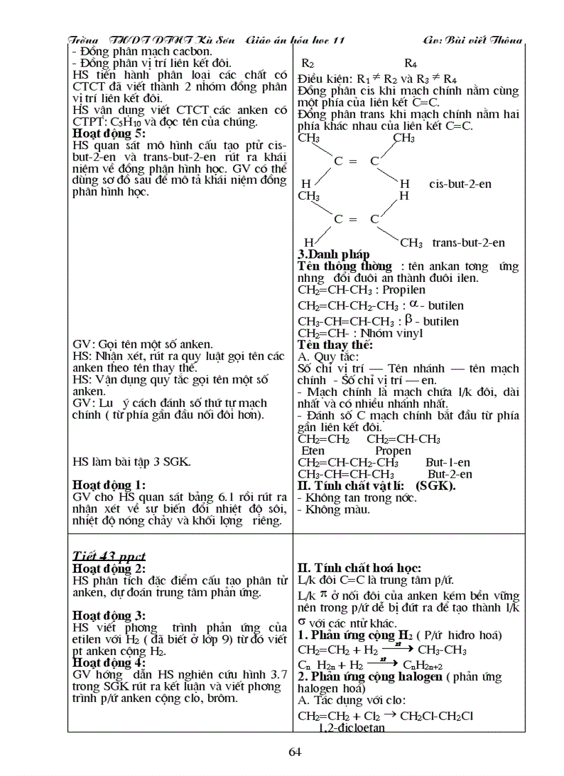image for page Giáo án hóa học từ tiết 1 đến tiết 63 ban cơ bản