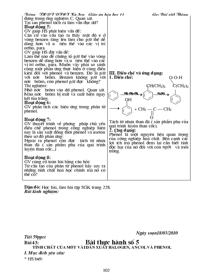 image for page Giáo án hóa học từ tiết 1 đến tiết 63 ban cơ bản