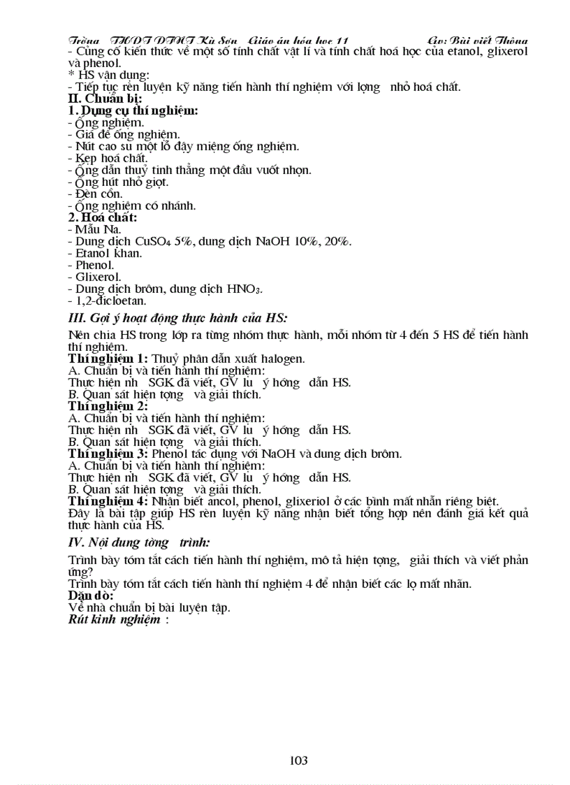 image for page Giáo án hóa học từ tiết 1 đến tiết 63 ban cơ bản