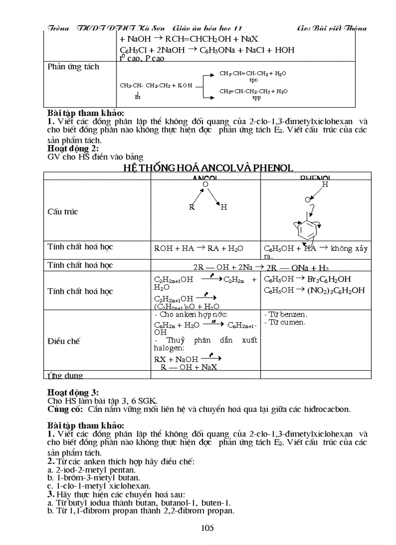 image for page Giáo án hóa học từ tiết 1 đến tiết 63 ban cơ bản