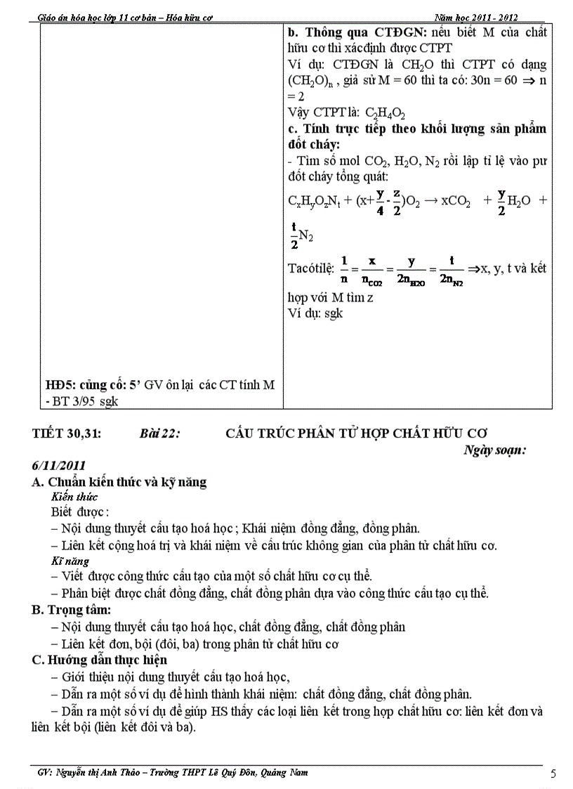 image for page Giáo án Hóa Hữu cơ 11CB