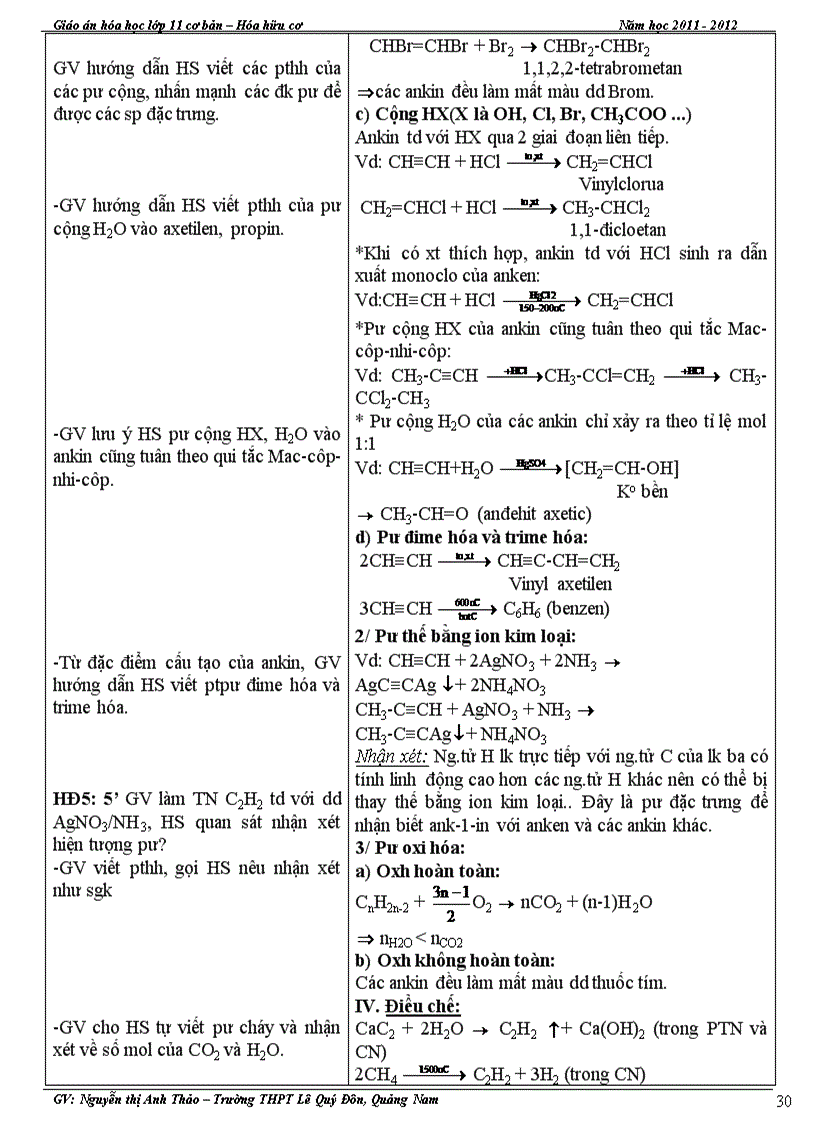 image for page Giáo án Hóa Hữu cơ 11CB