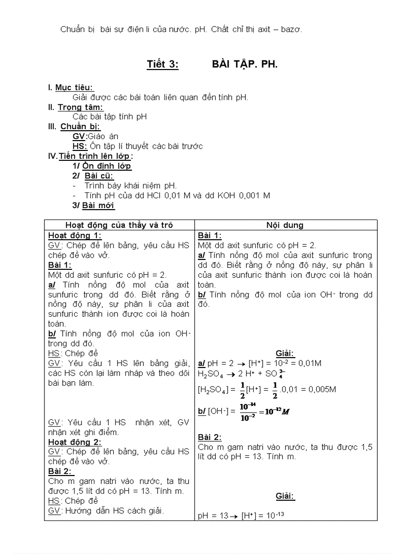 image for page Giáo án tự chọn 11