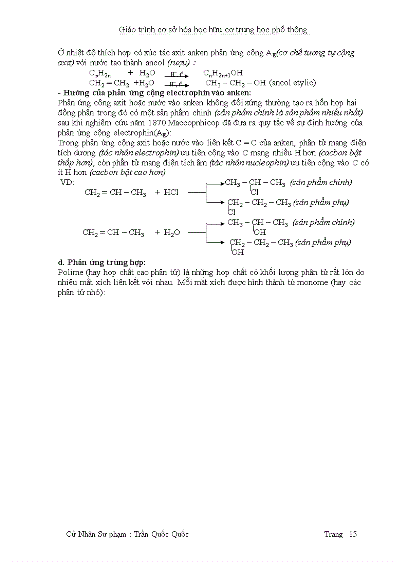 image for page Giáo trình hóa hưu cơ