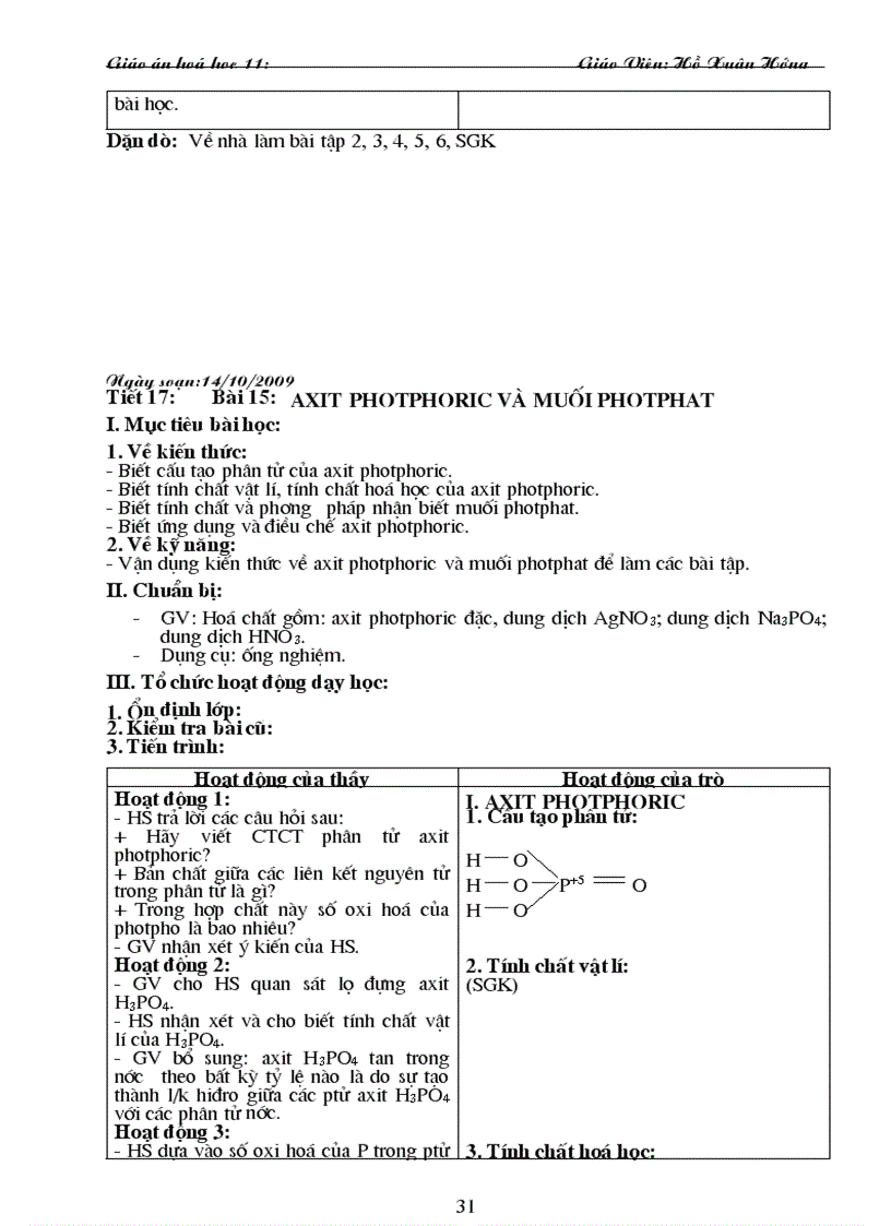 image for page Giáo án 11 cb trọn bộ 1