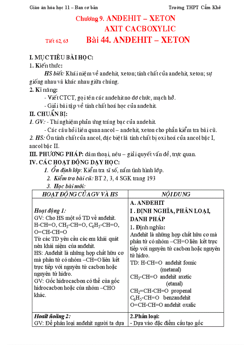 image for page Giáo án 11 Cơ bản đầy đủ 1