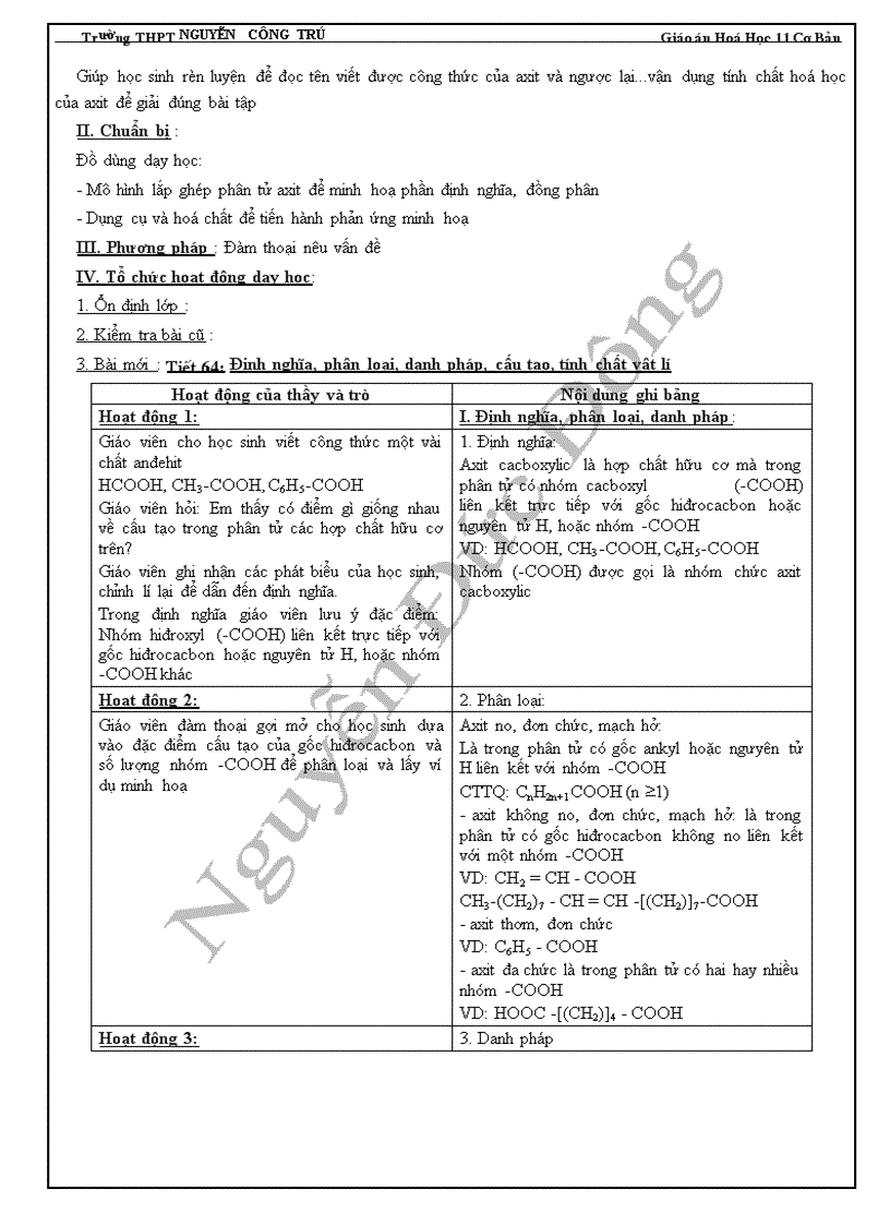 image for page Giáo án Hóa Hữu cơ 11 1