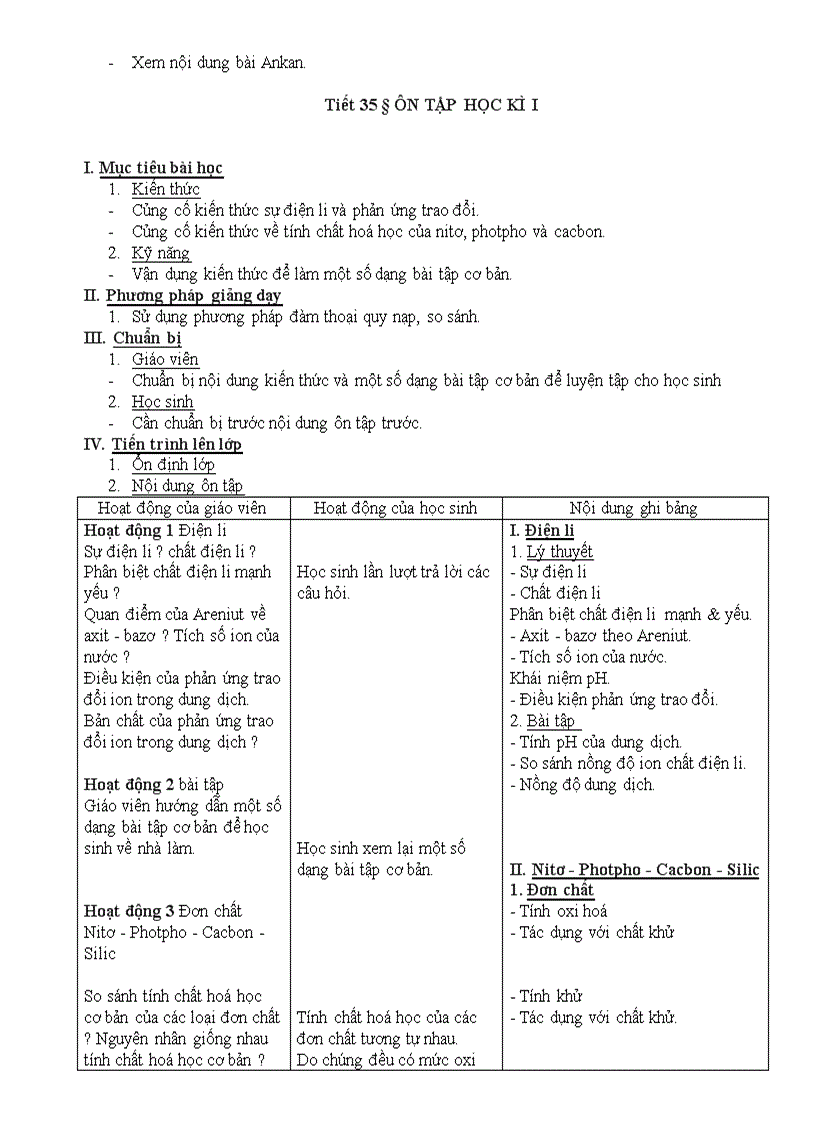 image for page Hóa 11 cb có phần trọng tâm