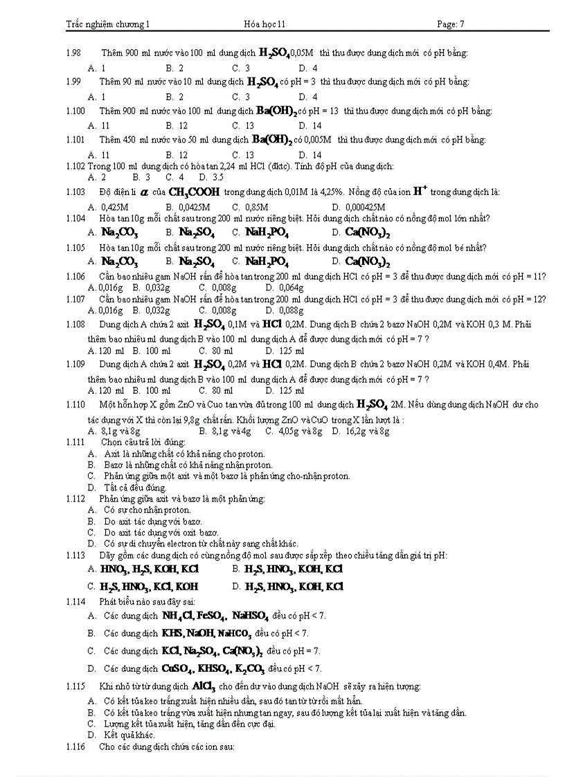 image for page Hóa 11 Chuong 1