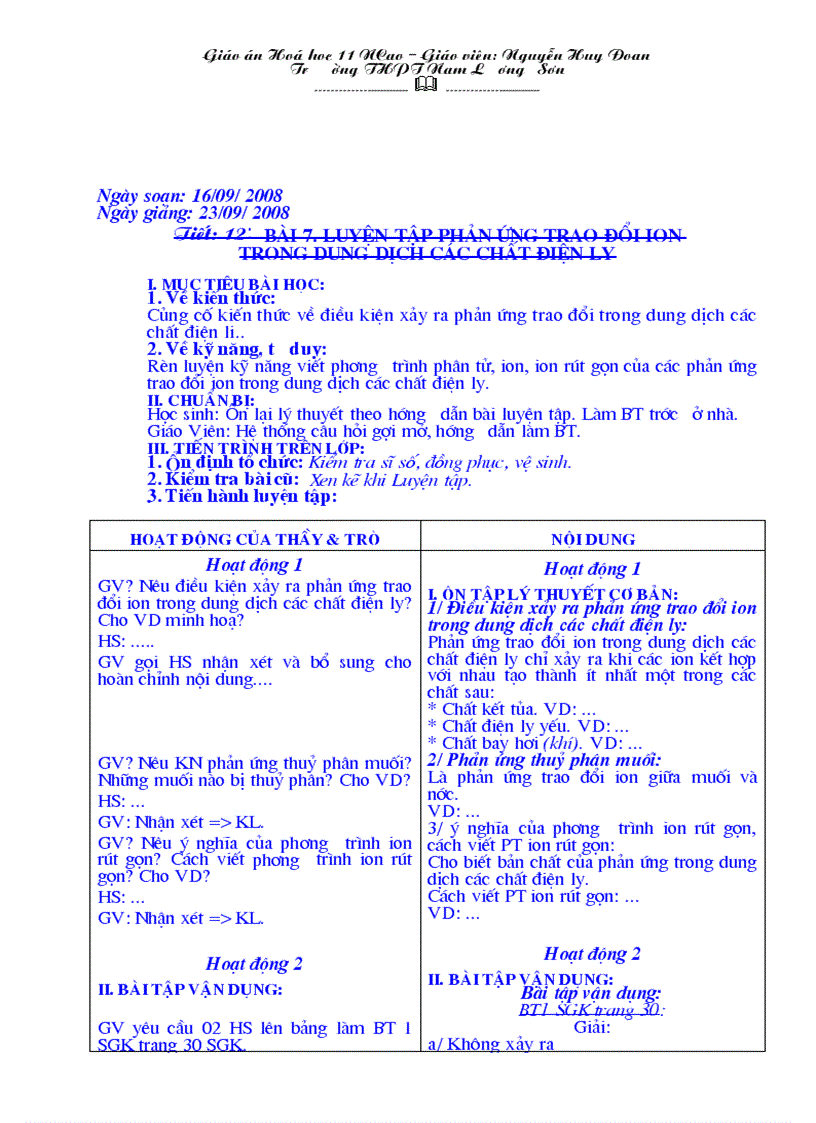 image for page Hoa hoc 11 nang cao chuong I