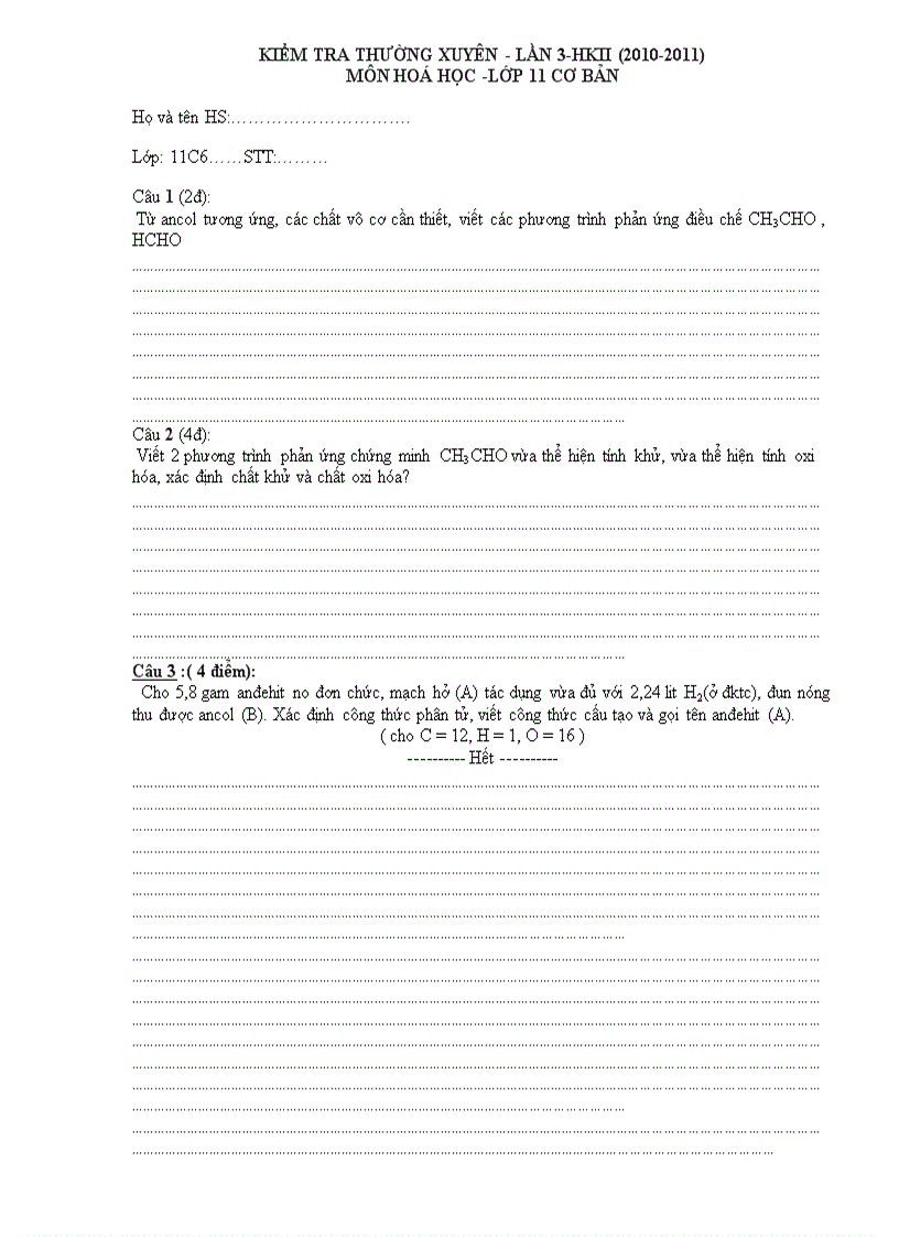 image for page Kiem tra thuong xuyen lan 3 hkii 2010 2011