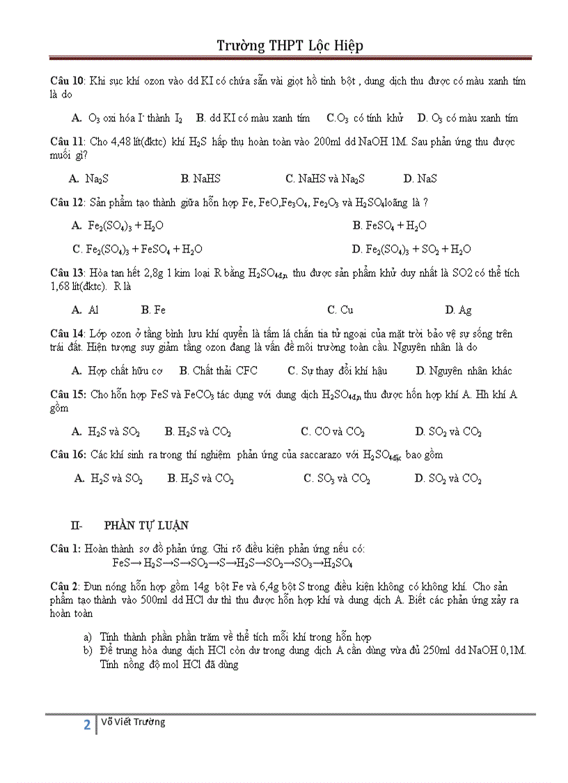 image for page Kt 1 tiết chương oxi lưu huỳnh