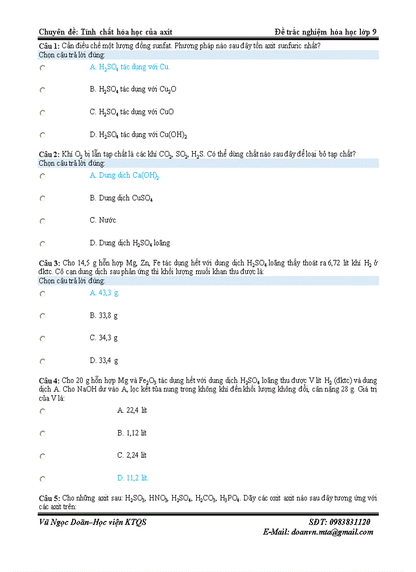 image for page Mot so axit quan trong