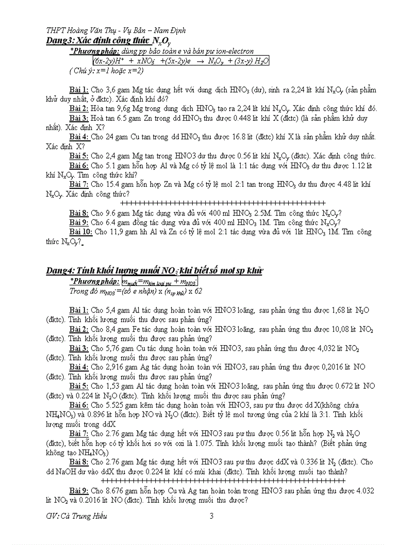 image for page Một số dạng bài tập thường gặp về hno3