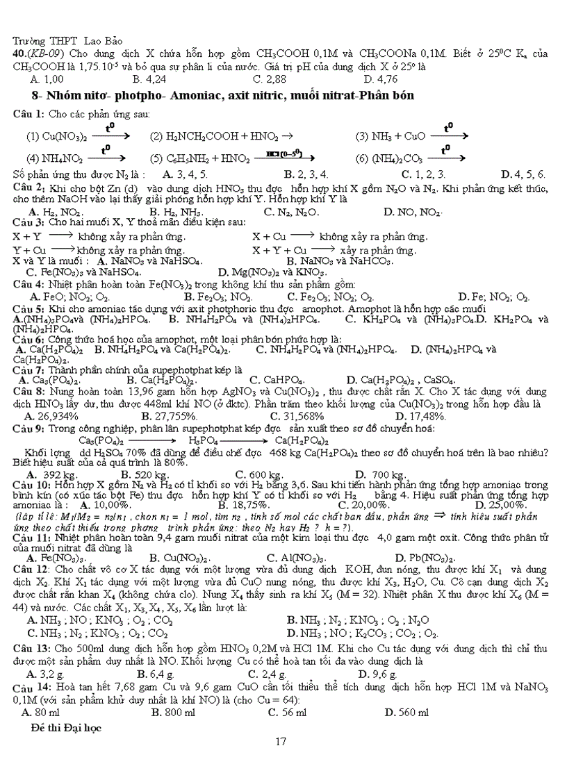 image for page Phân dạng bài tập ôn thi đại học