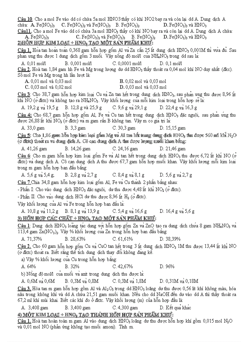 image for page Phân dạng BT chủ đề N và HC nito