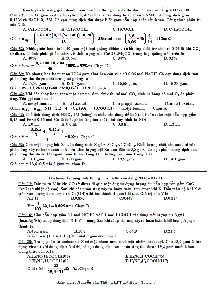 image for page Rèn kĩ năng giải nhanh toán hóa học thông qua đề thi đại học và cao đẳng