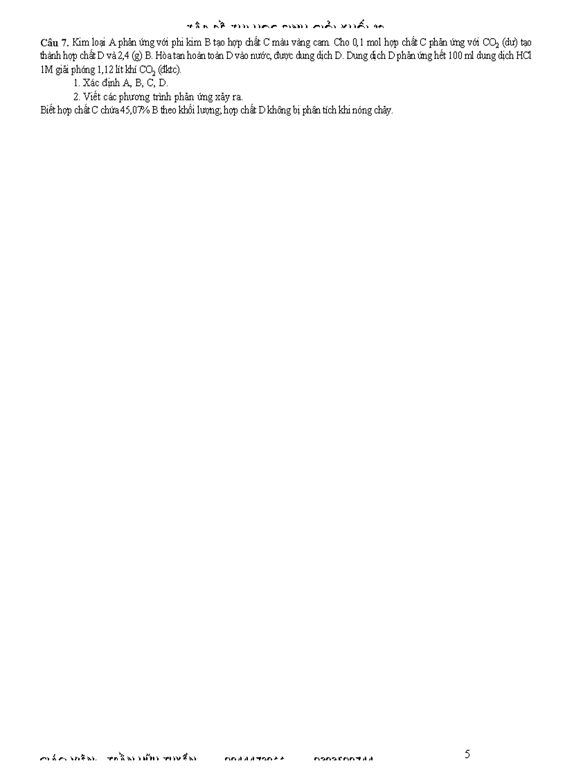 image for page Tập đề HSG khối 11 vô cơ